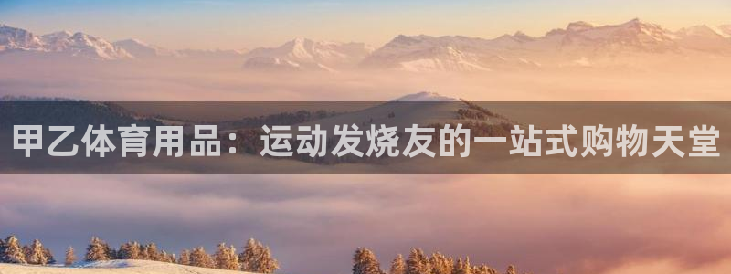 欧陆娱乐官方网站入口：甲乙体育用品：运动发烧友的一站