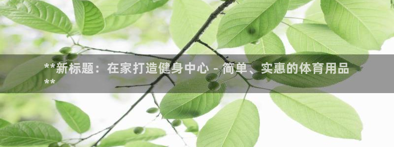 欧陆娱乐登录注册平台有哪些：**新标题：在家打造健身