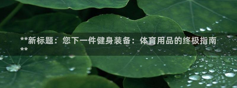 欧陆娱乐总代理是谁：**新标题：您下一件健身装备：体